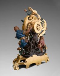 精美奢华的中国人物座钟，法式洛可可风格